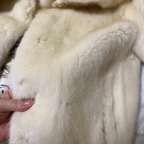 White Real Mink short coat